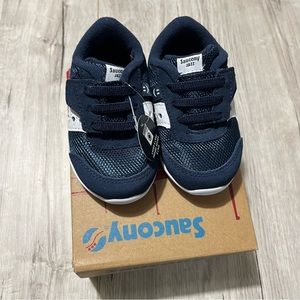 SAUCONY ✨Baby Boys Jazz Riff Navy/White Sneakers